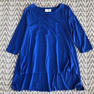 Chico’s drama high low top size 2